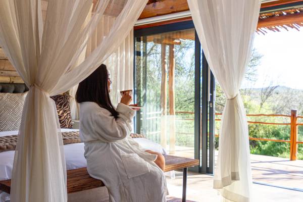 Luxury villa bedroom at Mont Eco Private Game Reserve