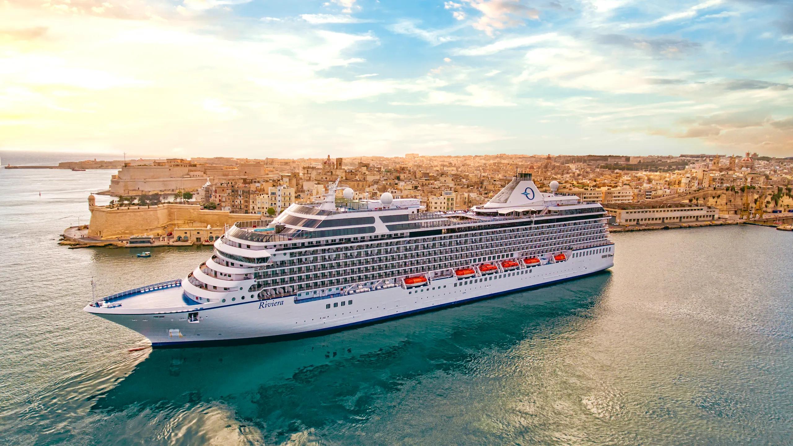 Oceania Riviera at sea near Malta