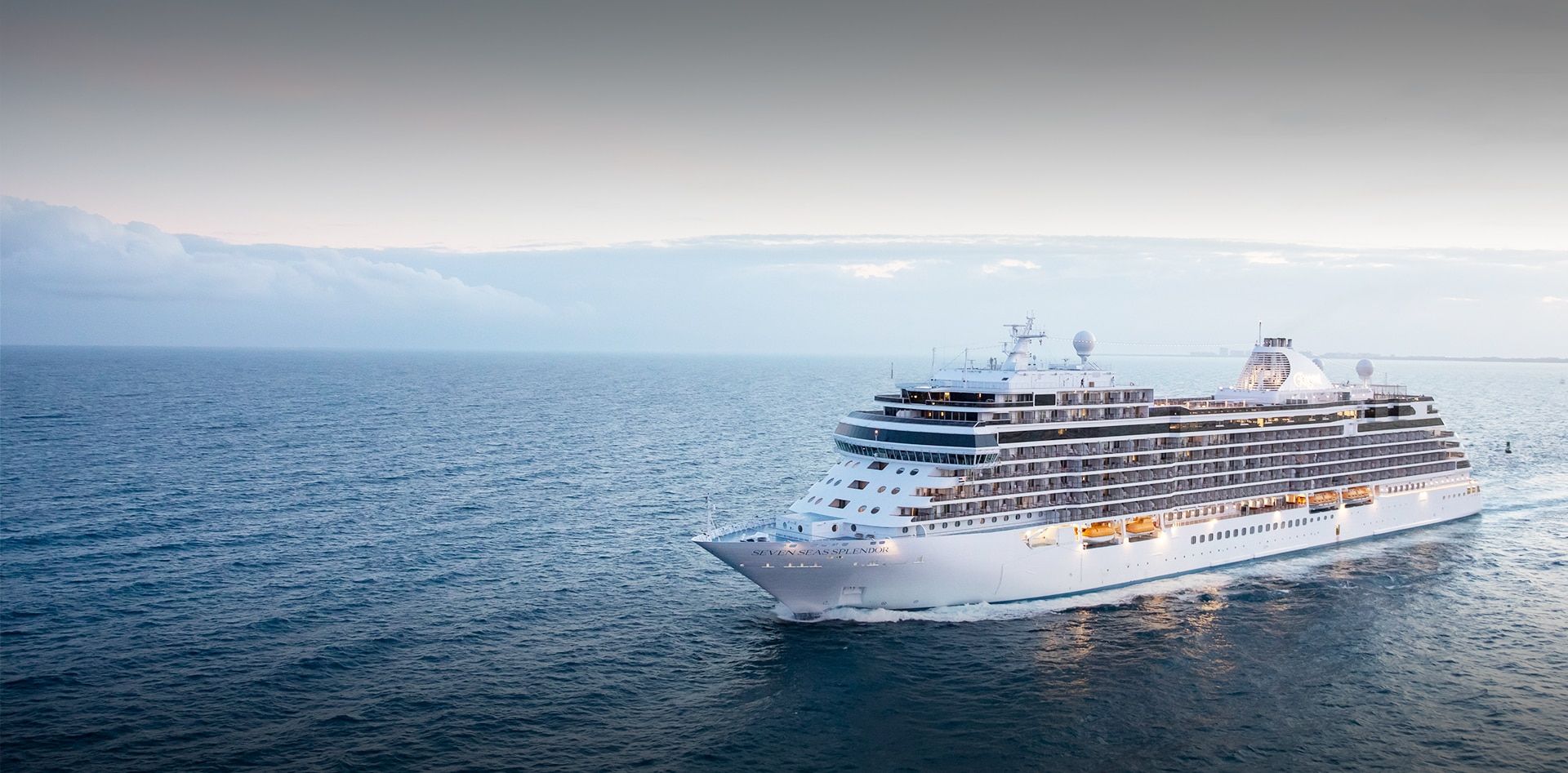 Seven Seas Splendor on the open sea