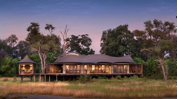 Xigera Lodge surrounded by trees