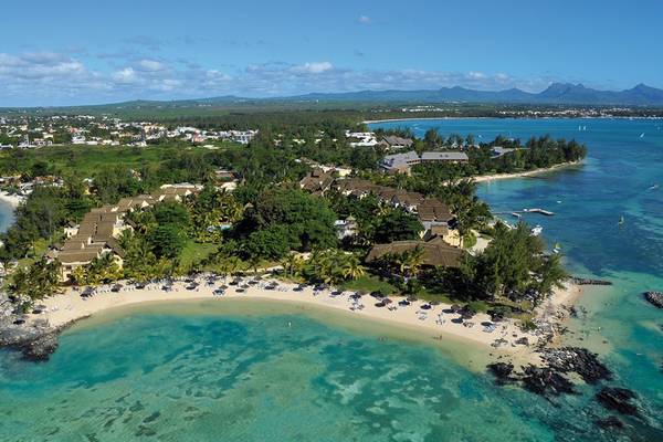 A view from the sky of Le Canonnier Beachcomber resort in Mauritius.