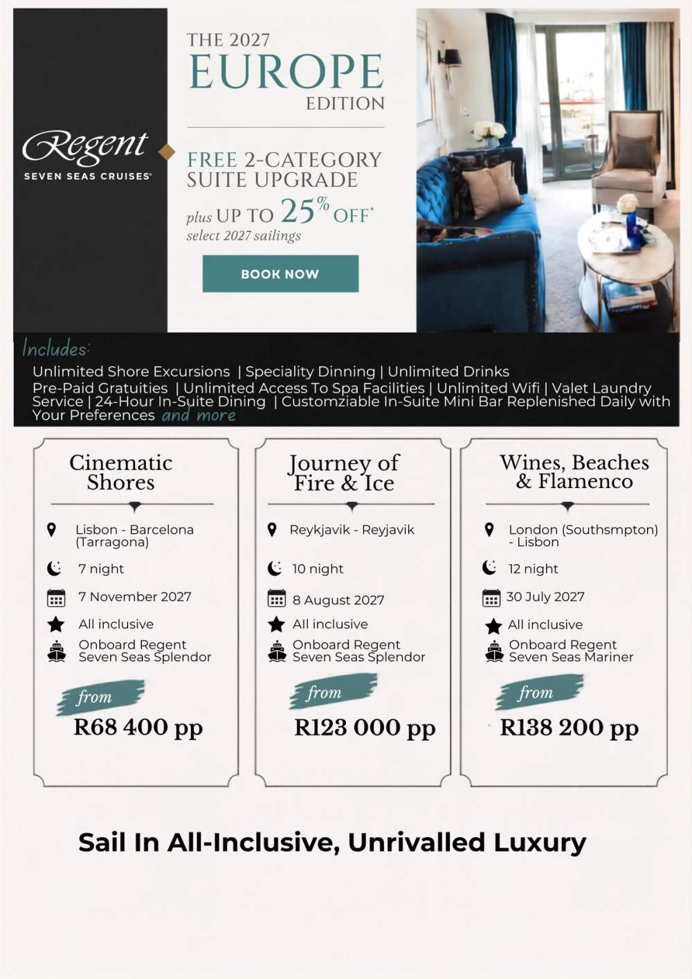 Regent Seven Seas - 2027 Europe Edition Flyer
