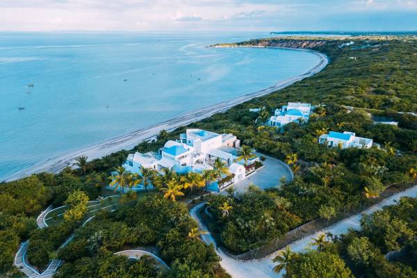 Aerial view of Santorini Mozambique