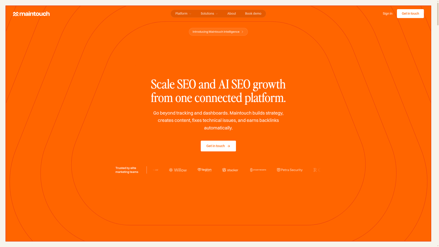 Screenshot of https://maintouch.com