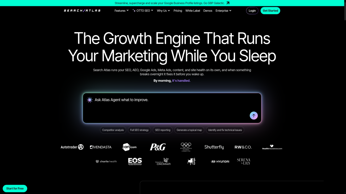 Screenshot of https://searchatlas.com