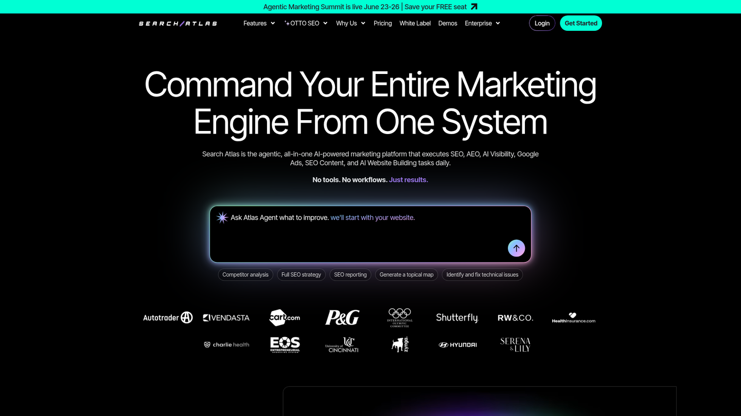 Screenshot of Search Atlas