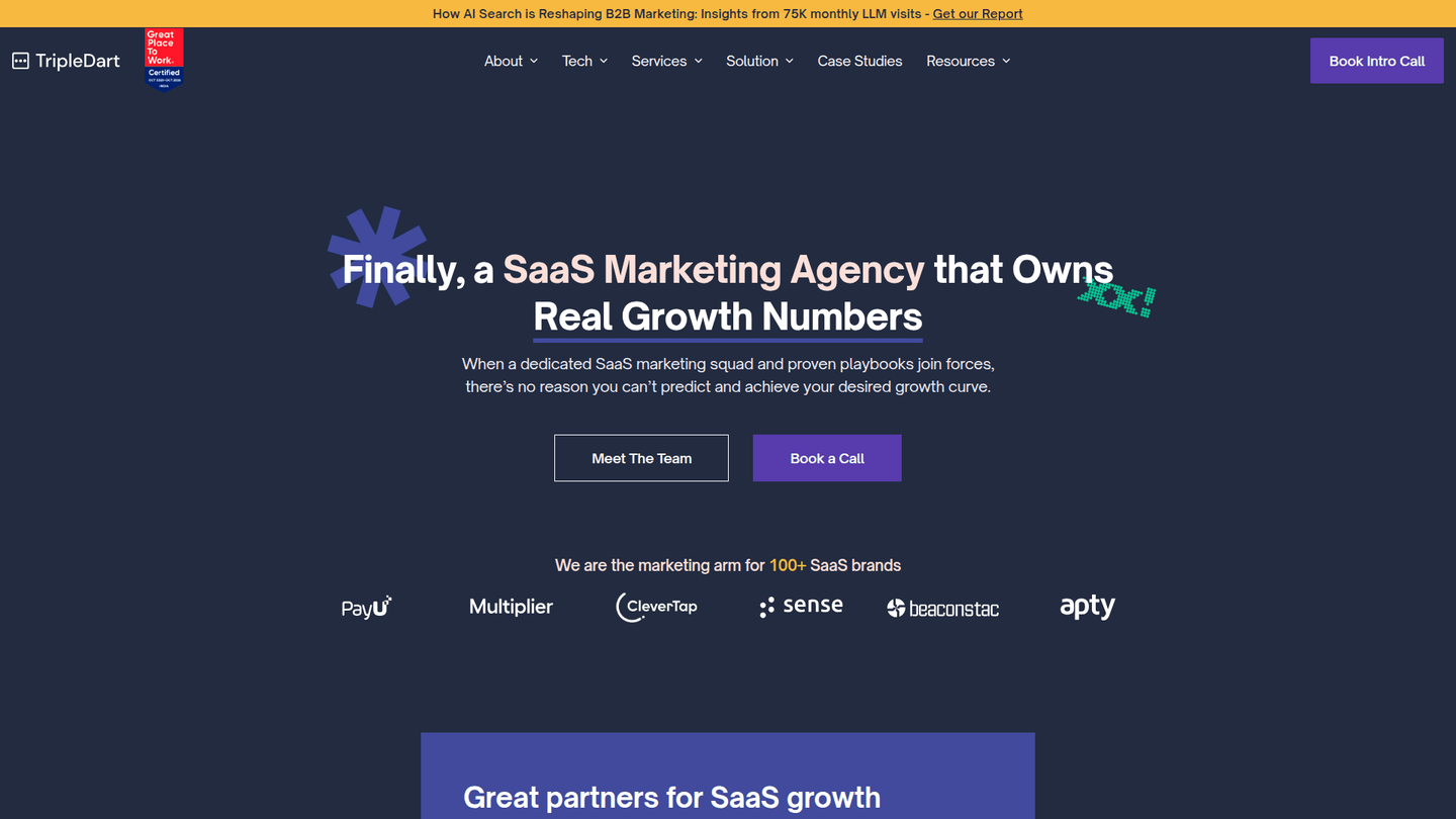 Screenshot of https://tripledart.com/