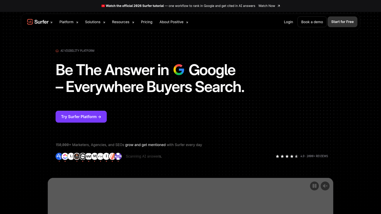 Screenshot of https://surferseo.com