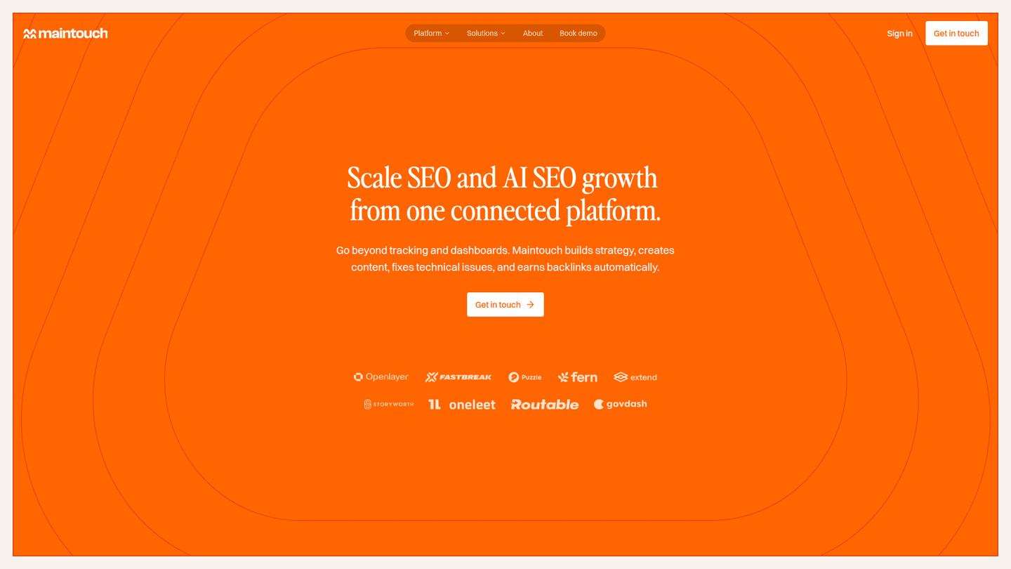 Screenshot of https://maintouch.com
