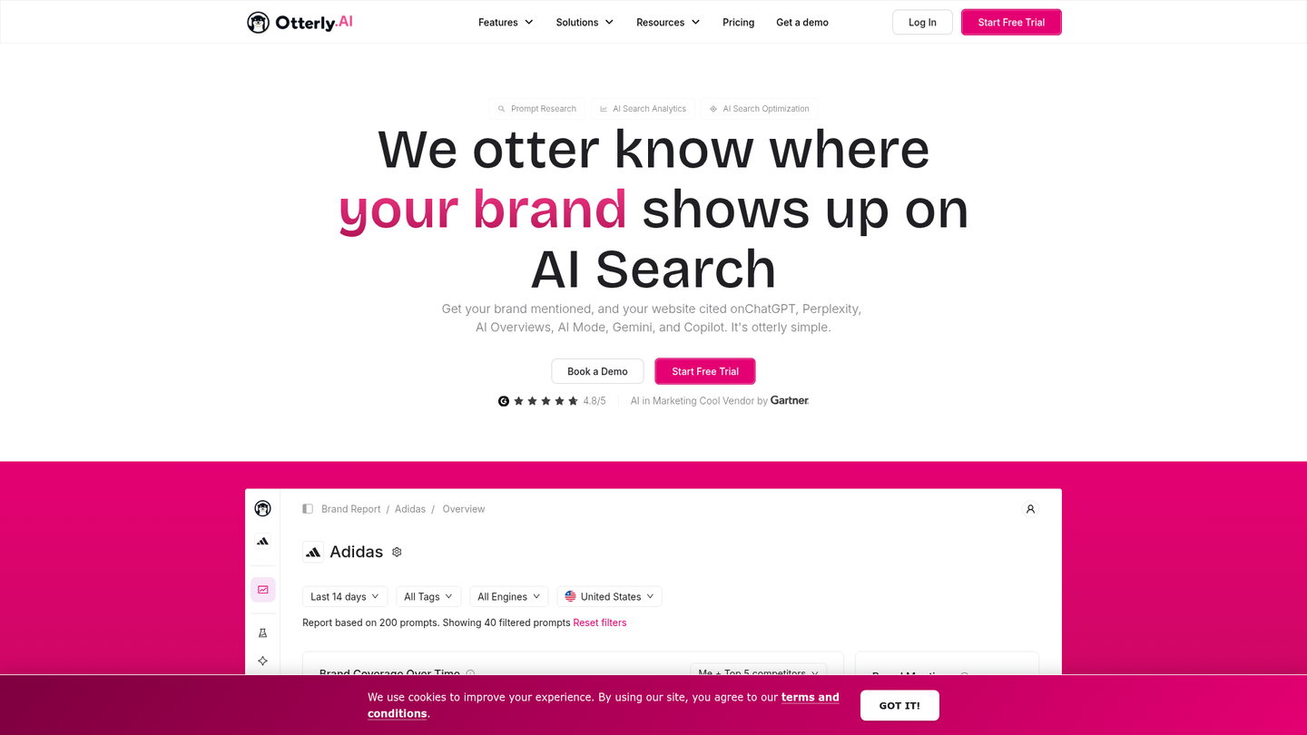 Screenshot of https://otterly.ai
