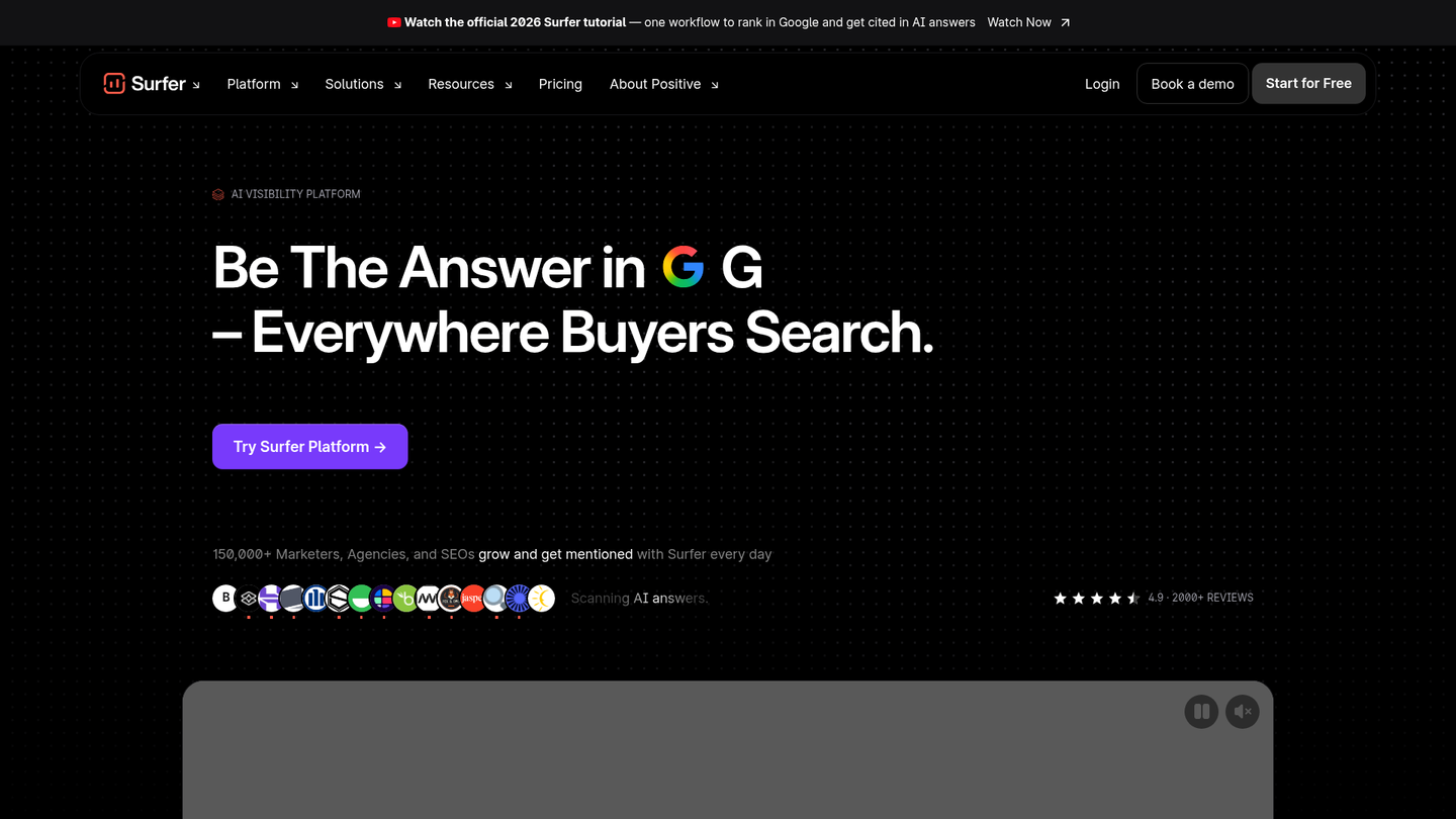 Screenshot of https://surferseo.com