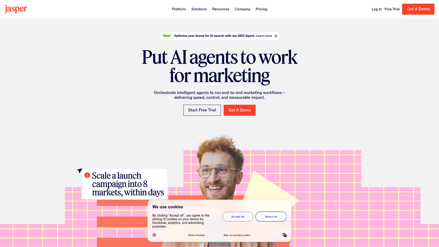 Screenshot of https://www.jasper.ai
