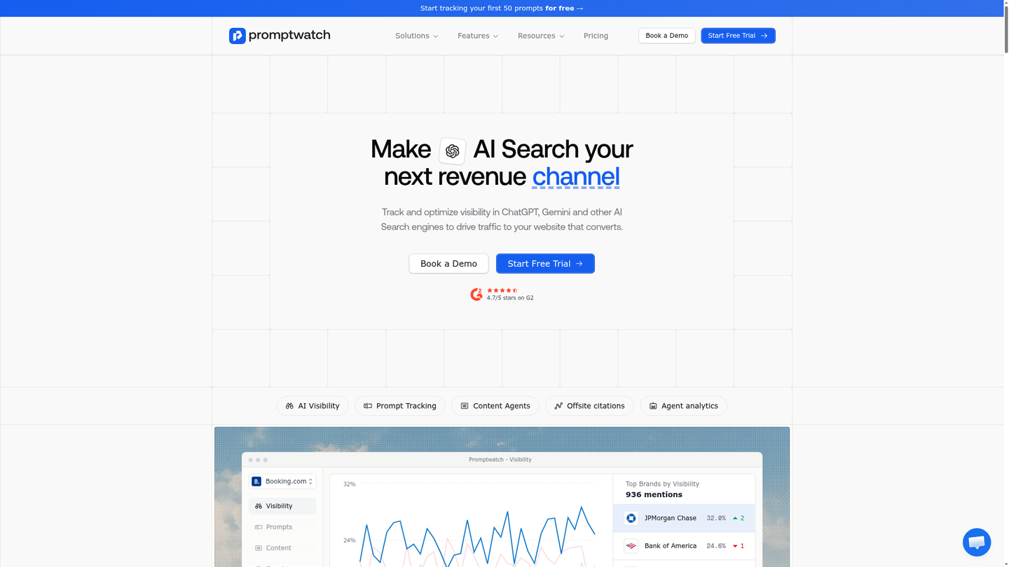 Screenshot of https://promptwatch.com