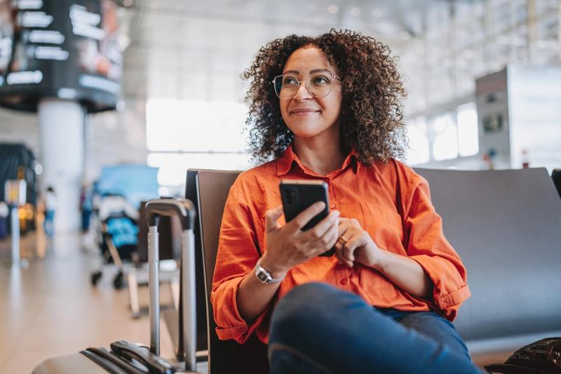 Woman in airport