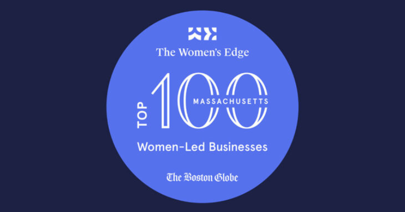 The Women's Edge & The Boston Globe Top 100 Logo