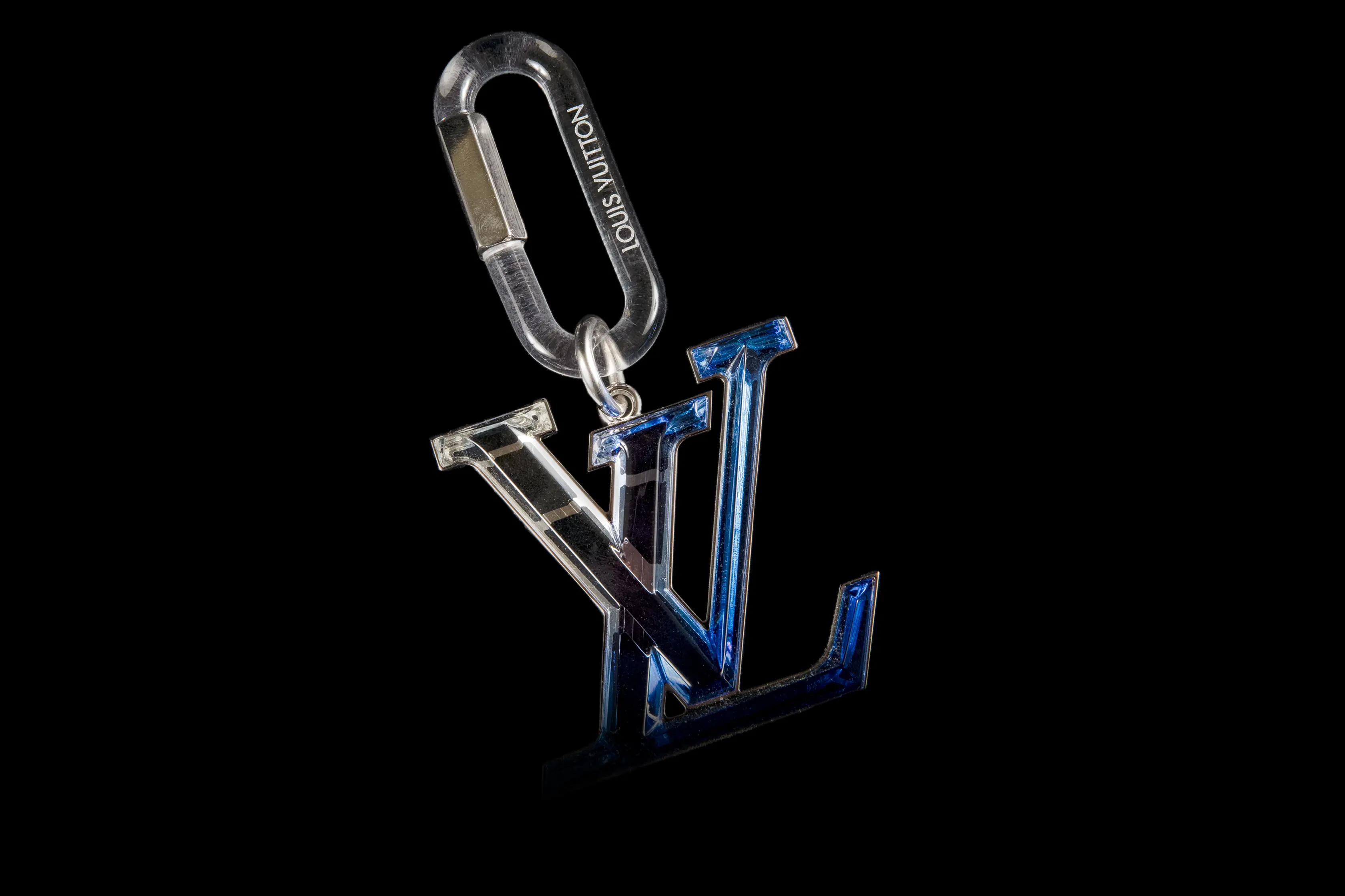 Louis Vuitton LV Plexi Bag Charm Blue in Silver-color - US