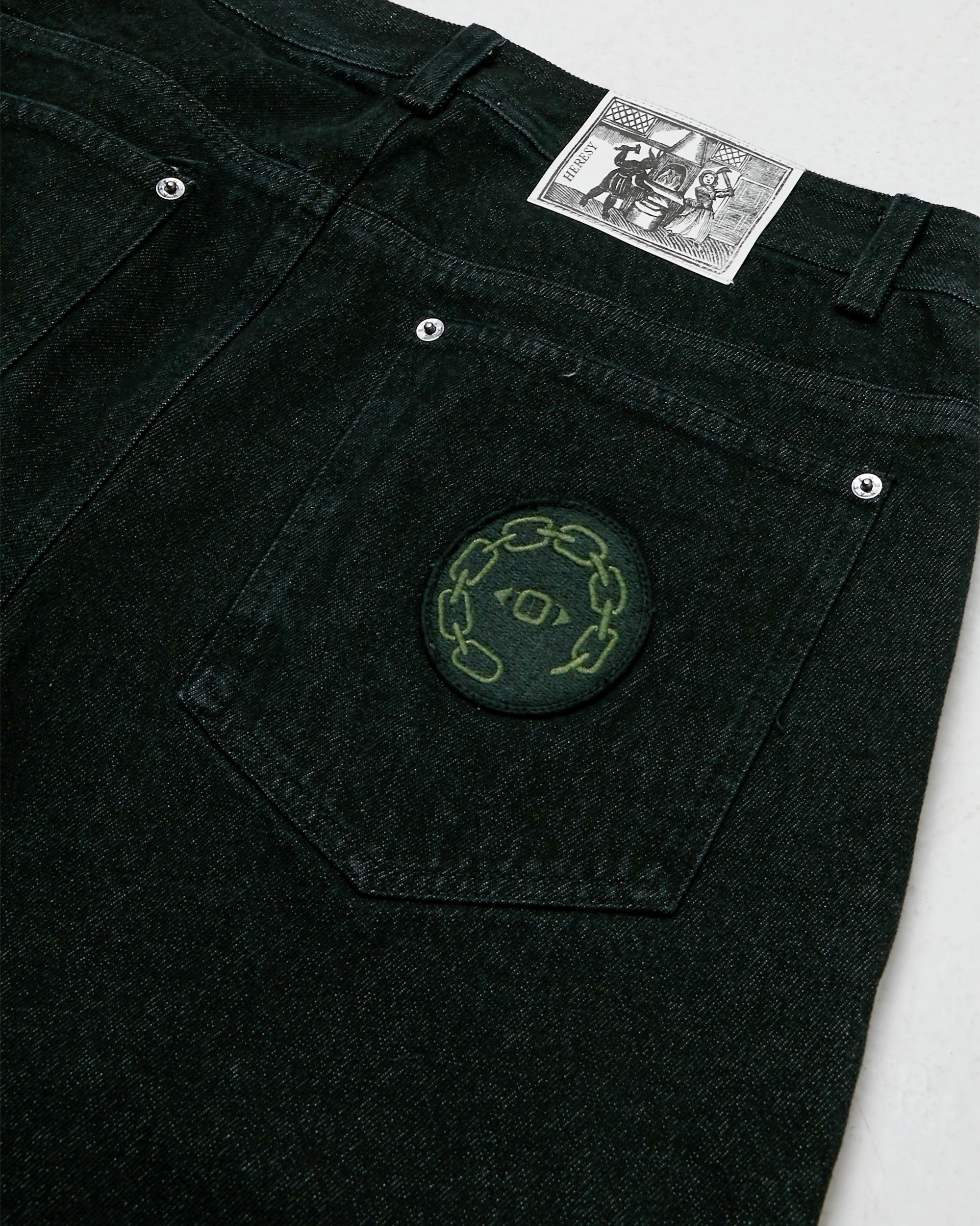 Trouser patches ghost bat cemetery XL patches organic jeans