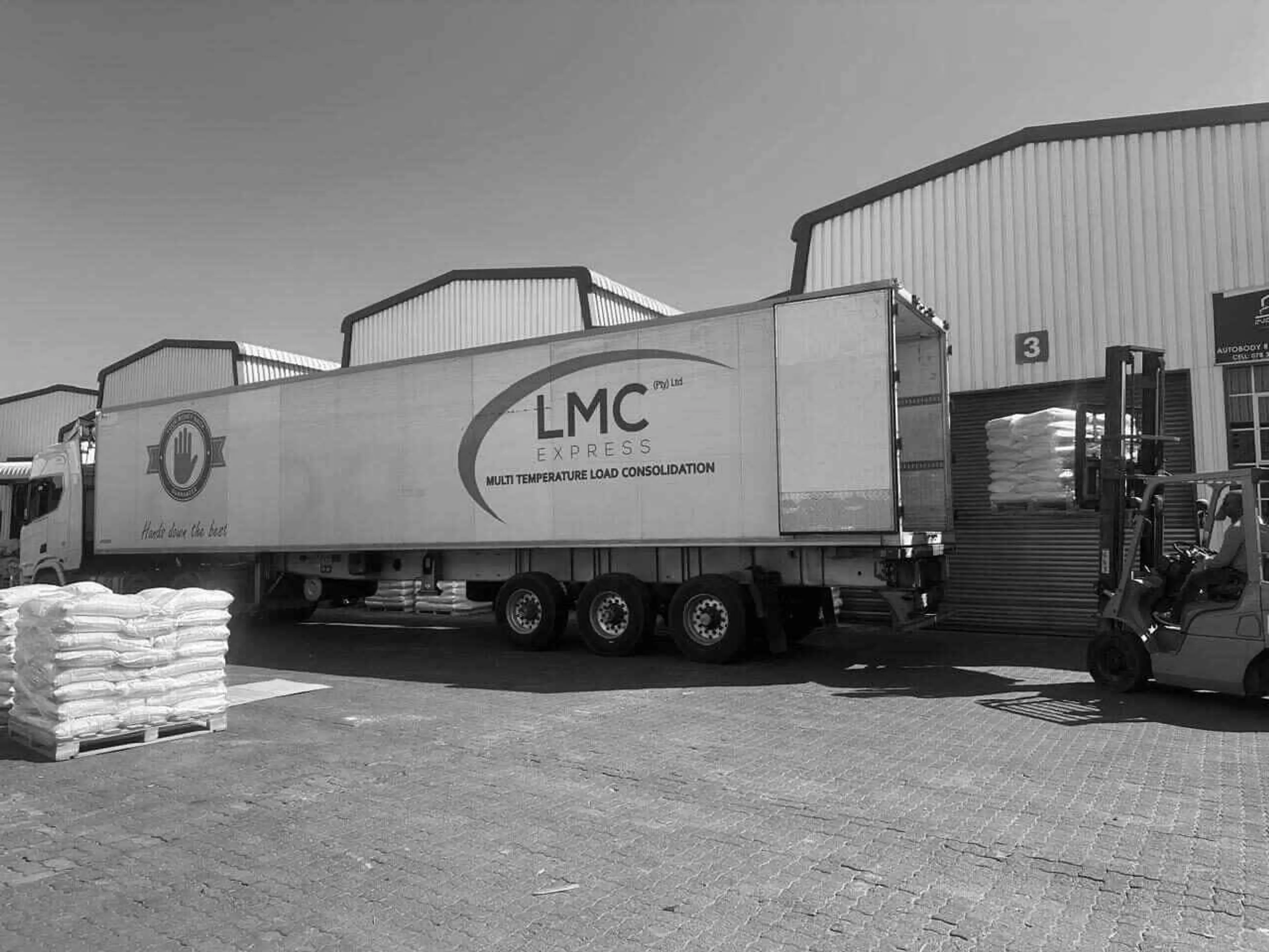 Truck being loaded with supplier goods