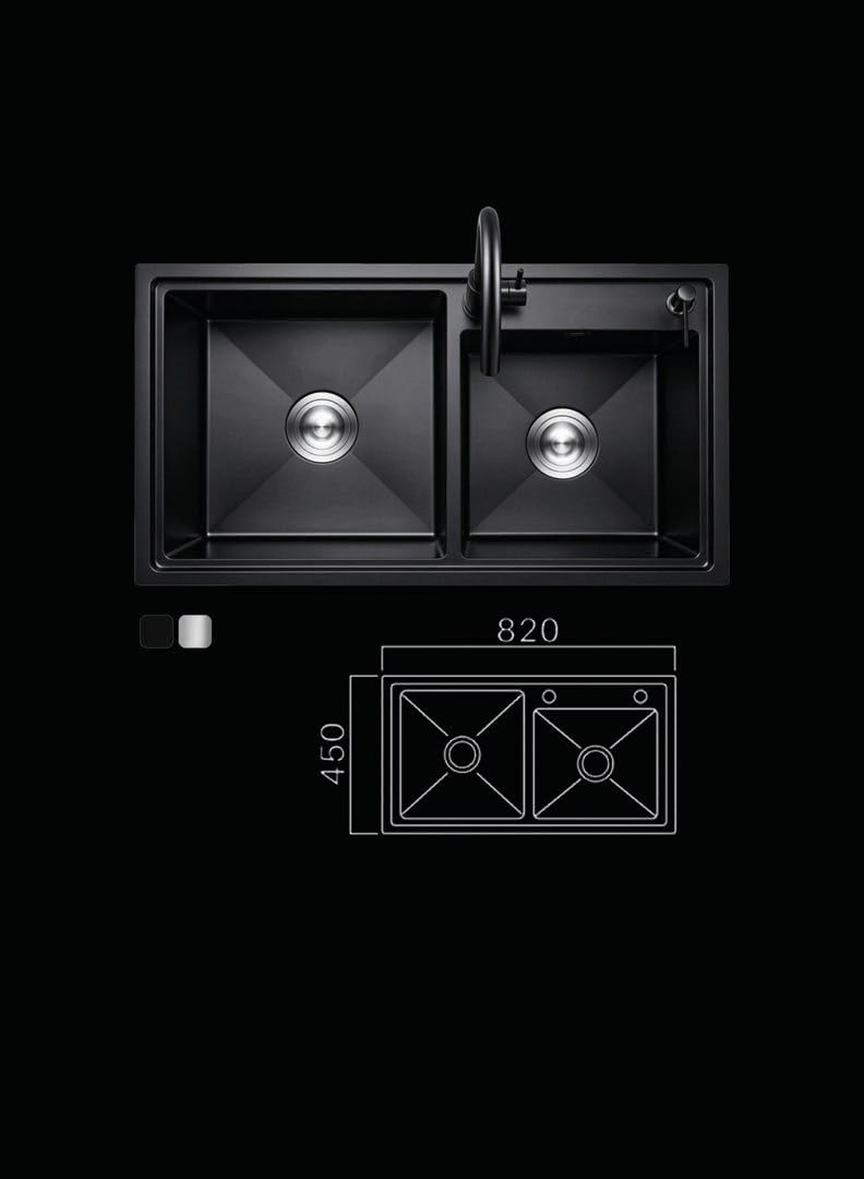 Handmade double sink SG8245