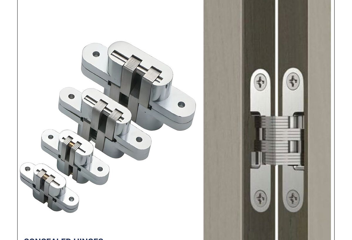 Concealed folding-door hinge