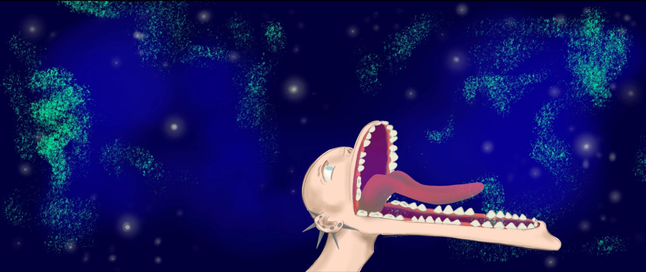 still image - mouth opened