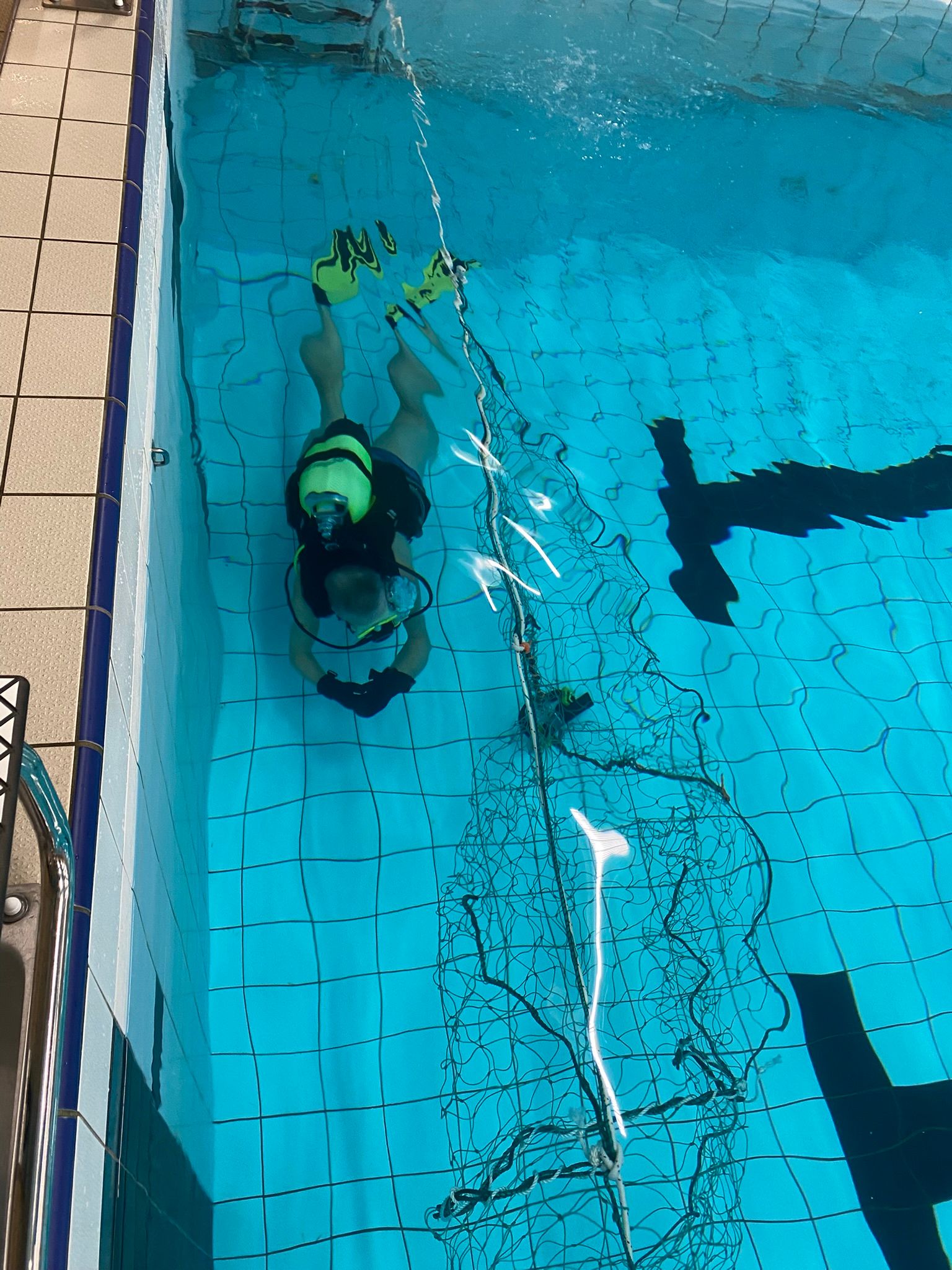 Blijf kalm – nettraining tijdens de persluchtavond bij Duikteam Best