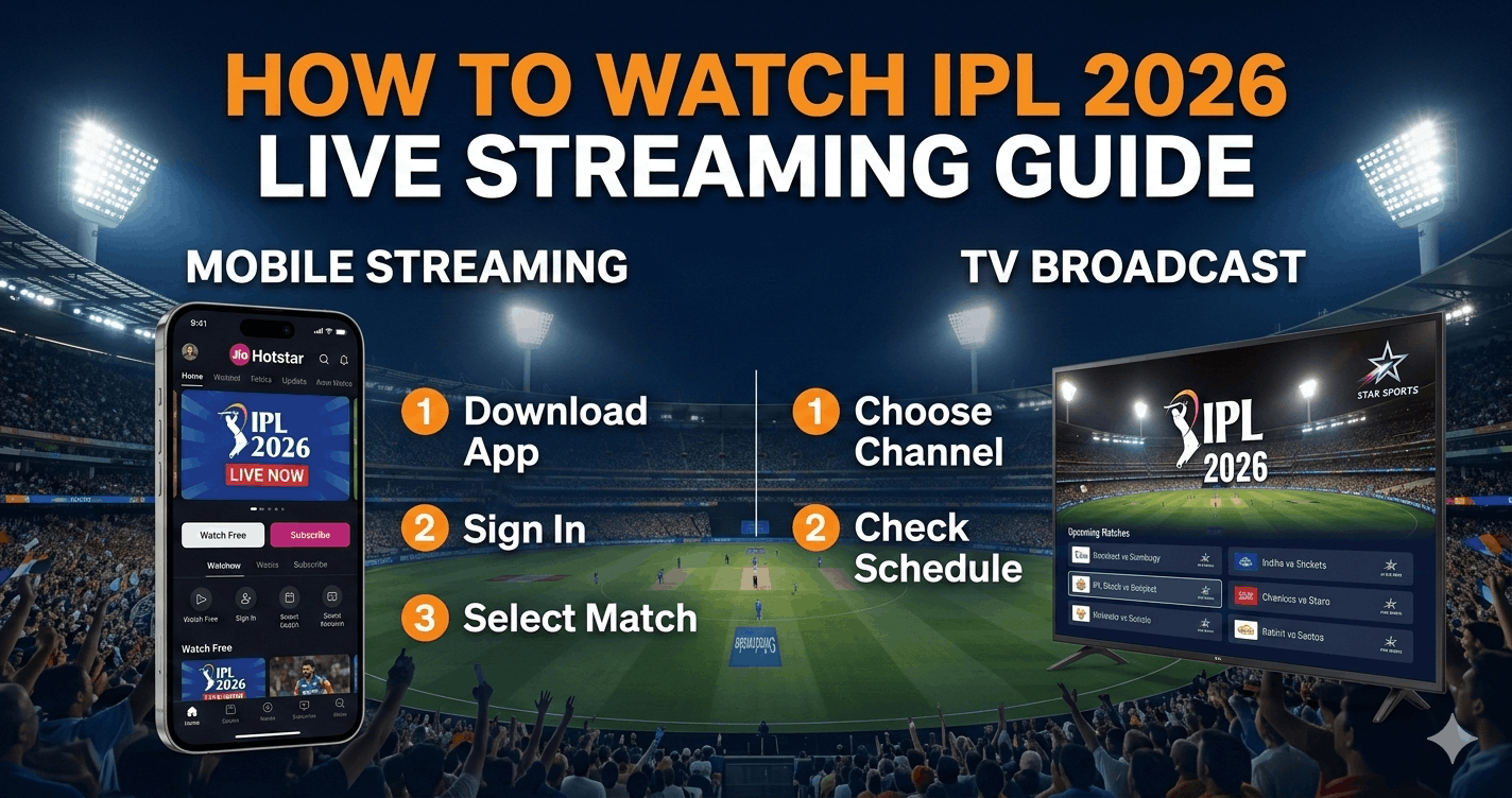 How to watch IPL 2026 live on JioHotstar and Star Sports TV streaming guide