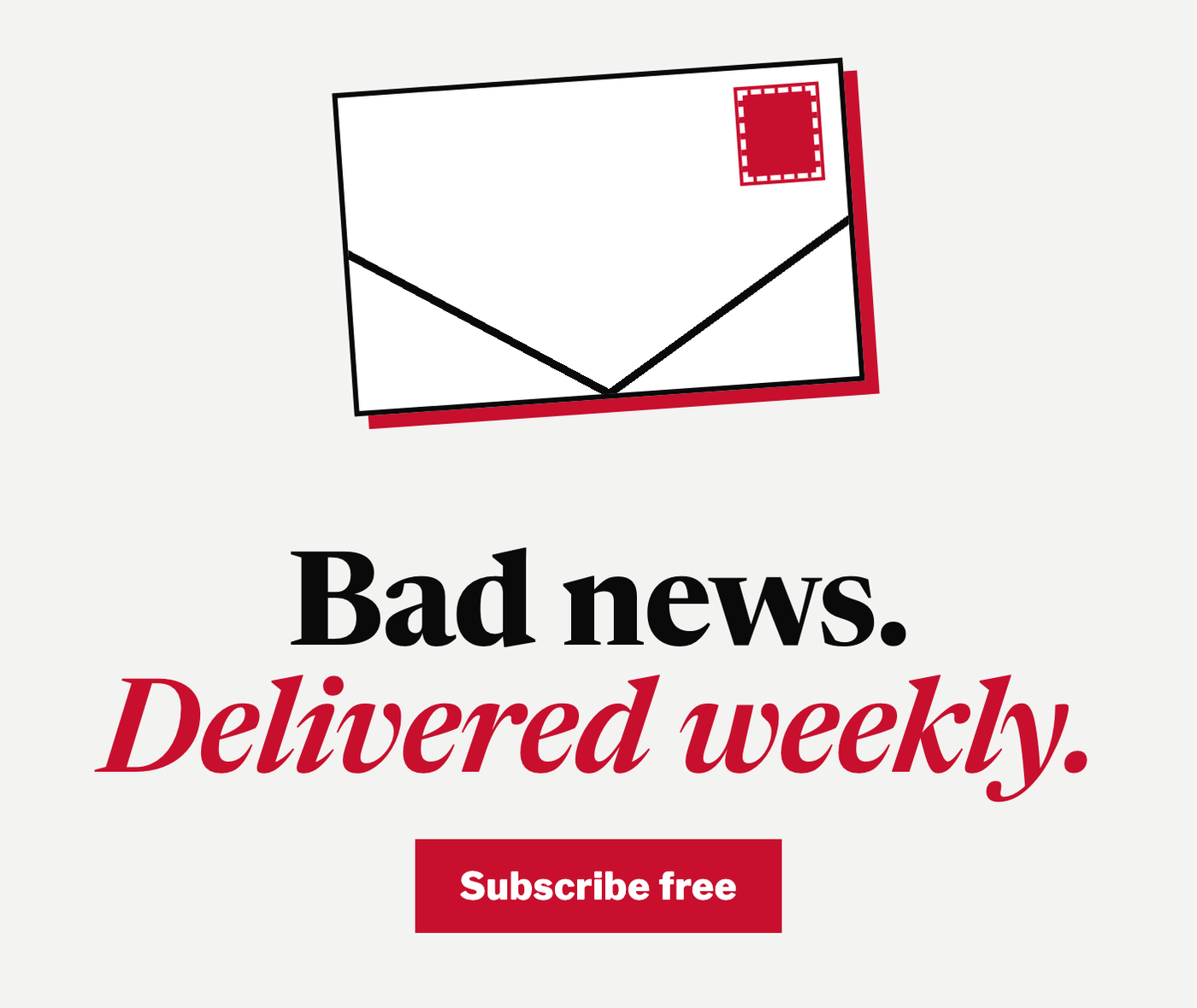 The Tāmaki Times newsletter: bad news, delivered weekly.