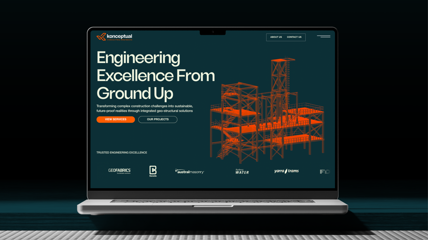 Konceptual UX and UI design screen