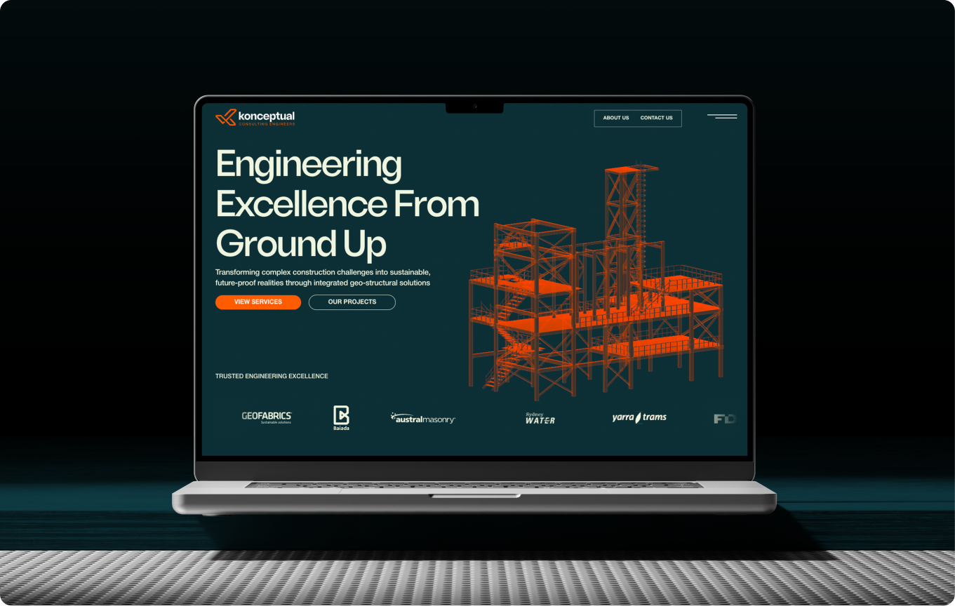 Konceptual UX and UI design screen