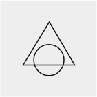 Triangle and circle line icon