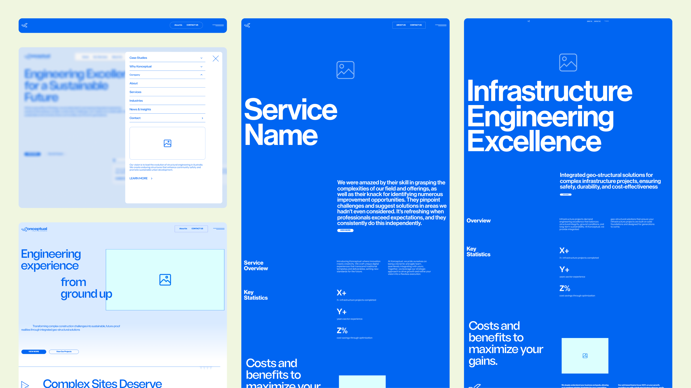 Konceptual UX and UI design screen