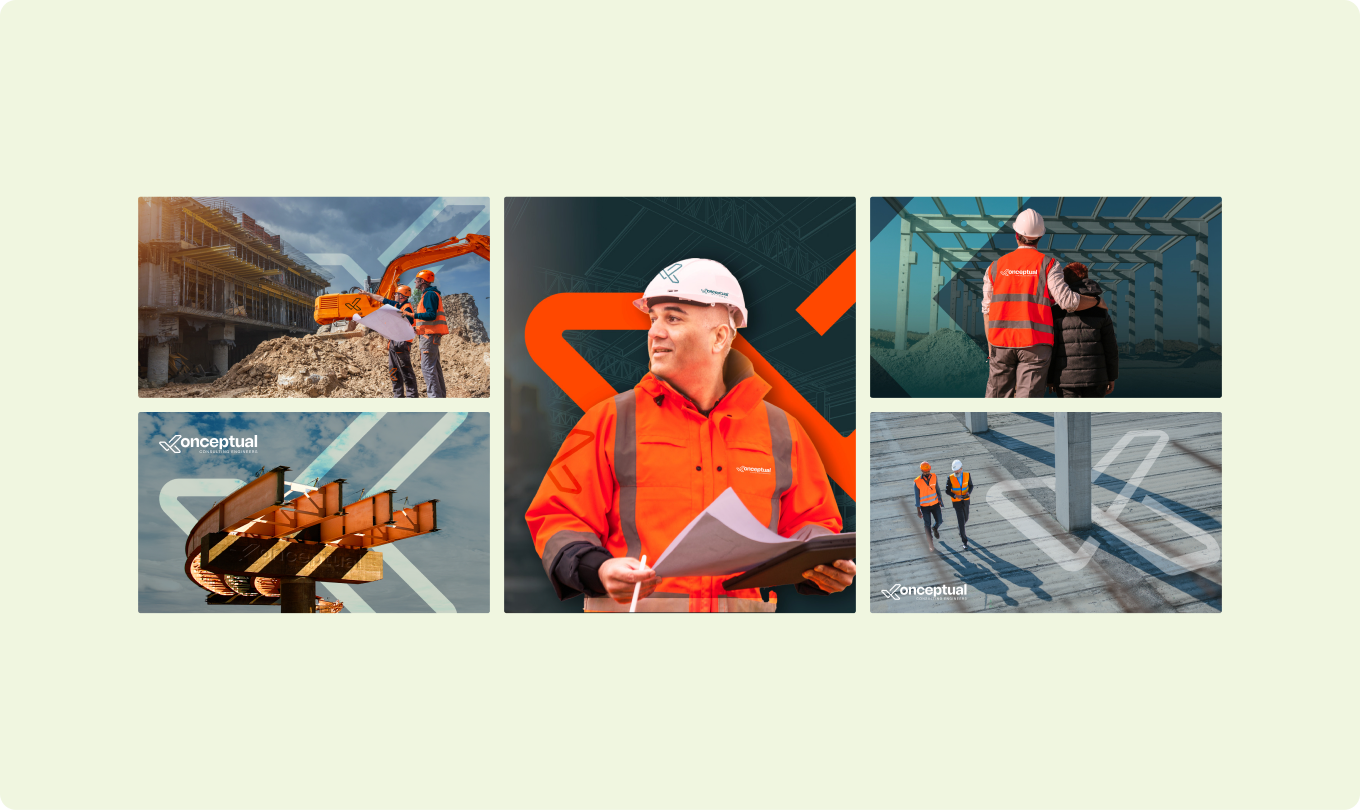 Konceptual construction photography grid
