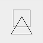 Triangle and square line icon