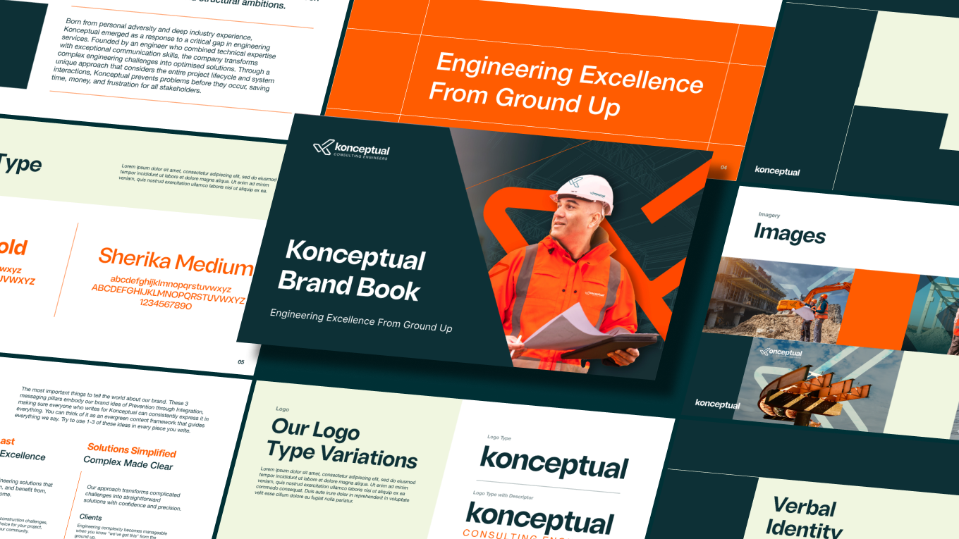 Konceptual brand book slide carousel