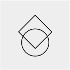 Diamond and circle line icon