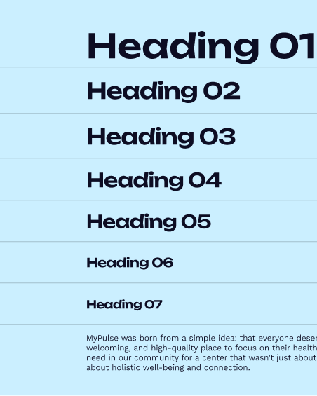 MyPulse type scale pairing Unbounded headings from 48px to 16px with Kantumruy Pro body text