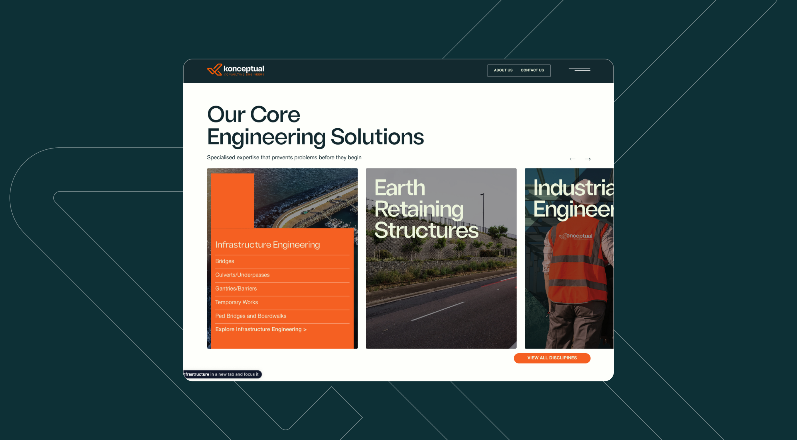 Konceptual website publishing platform placeholder