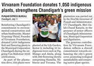 Chandigarh Plantation Drive