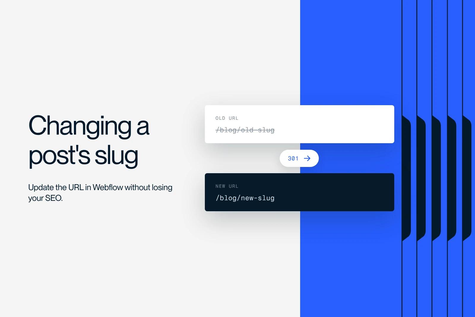 Synqro thumbnail: 301 redirect from the old slug of a Webflow post to the new one