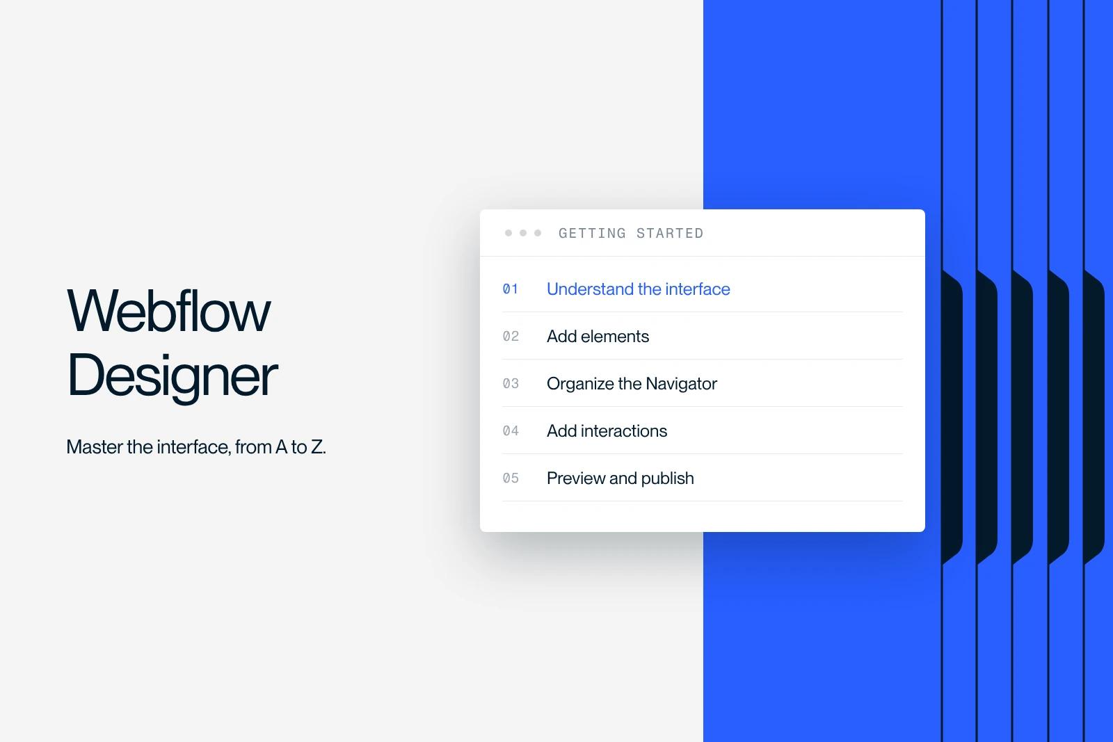 Synqro thumbnail: the key steps to get started with the Webflow Designer