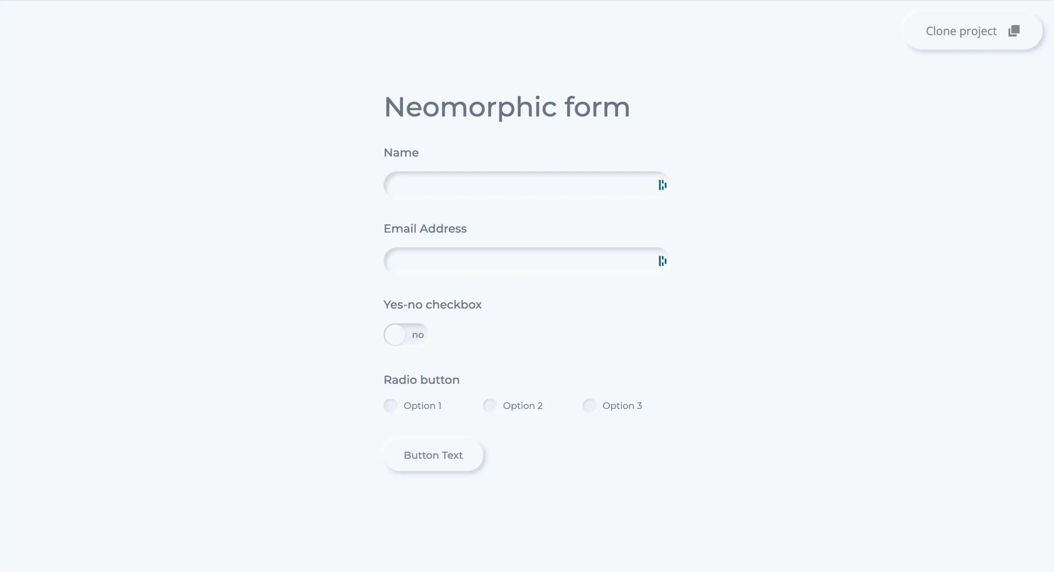Exemples de radio buttons dans un formulaire Webflow