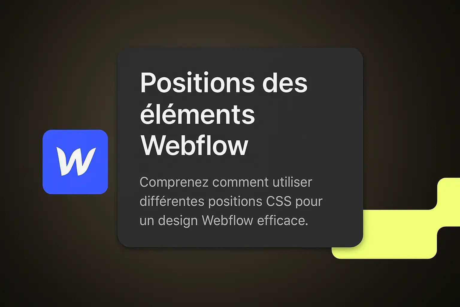 Section Position du Style panel de Webflow