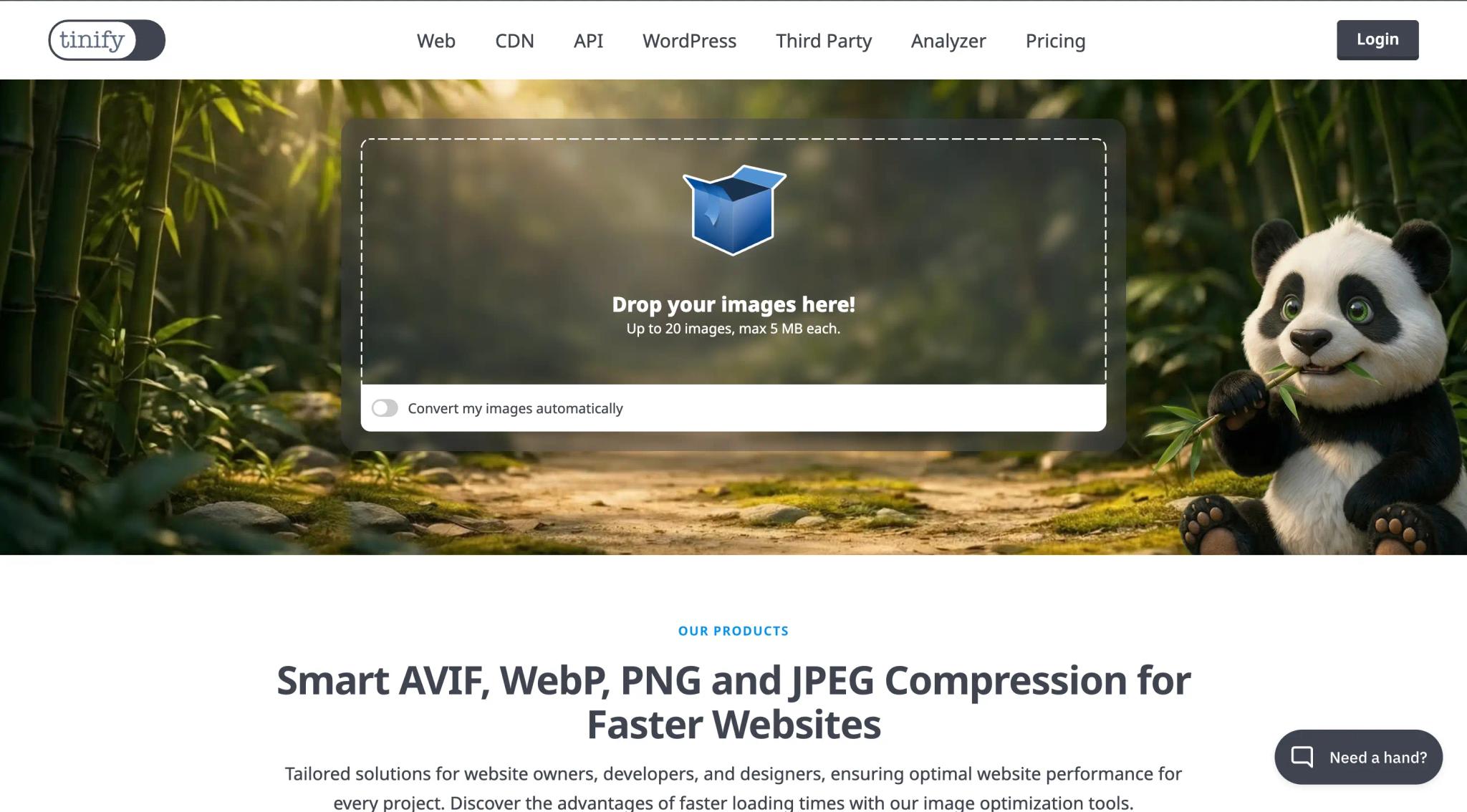 tinypng est un site pour optimiser ses photos