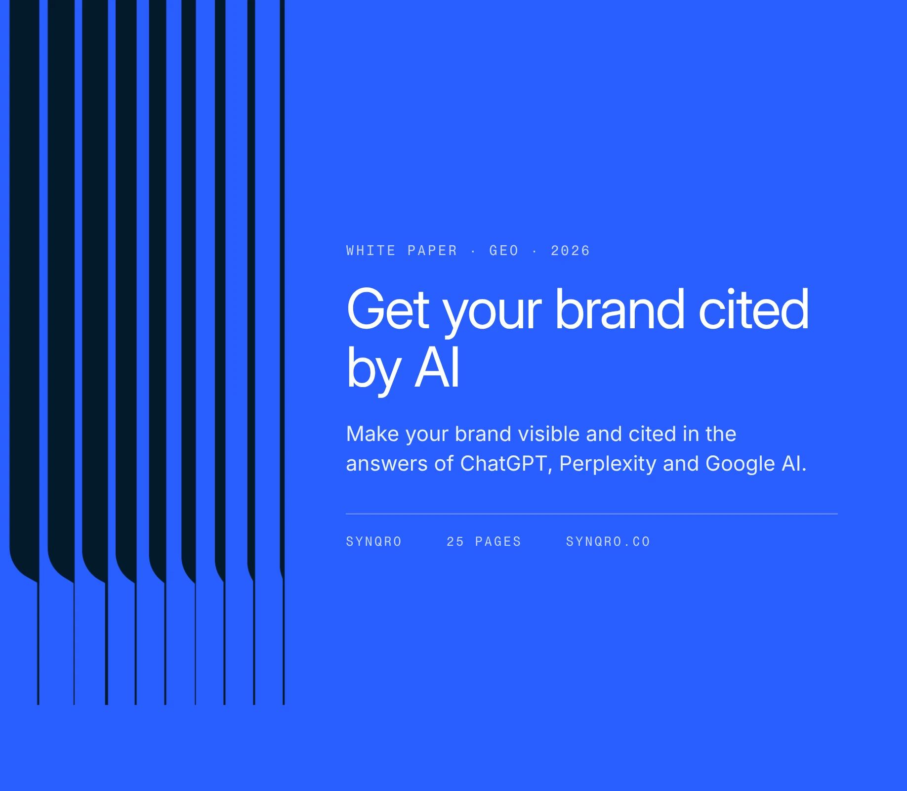 GEO White Paper: get your brand cited by AI