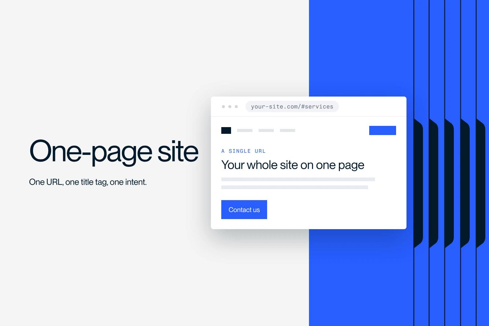 Synqro thumbnail: a website that fits on a single page with its anchor navigation
