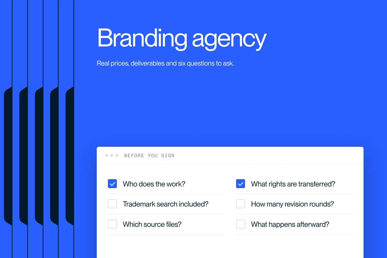 Synqro thumbnail: the six questions to ask a branding agency before signing