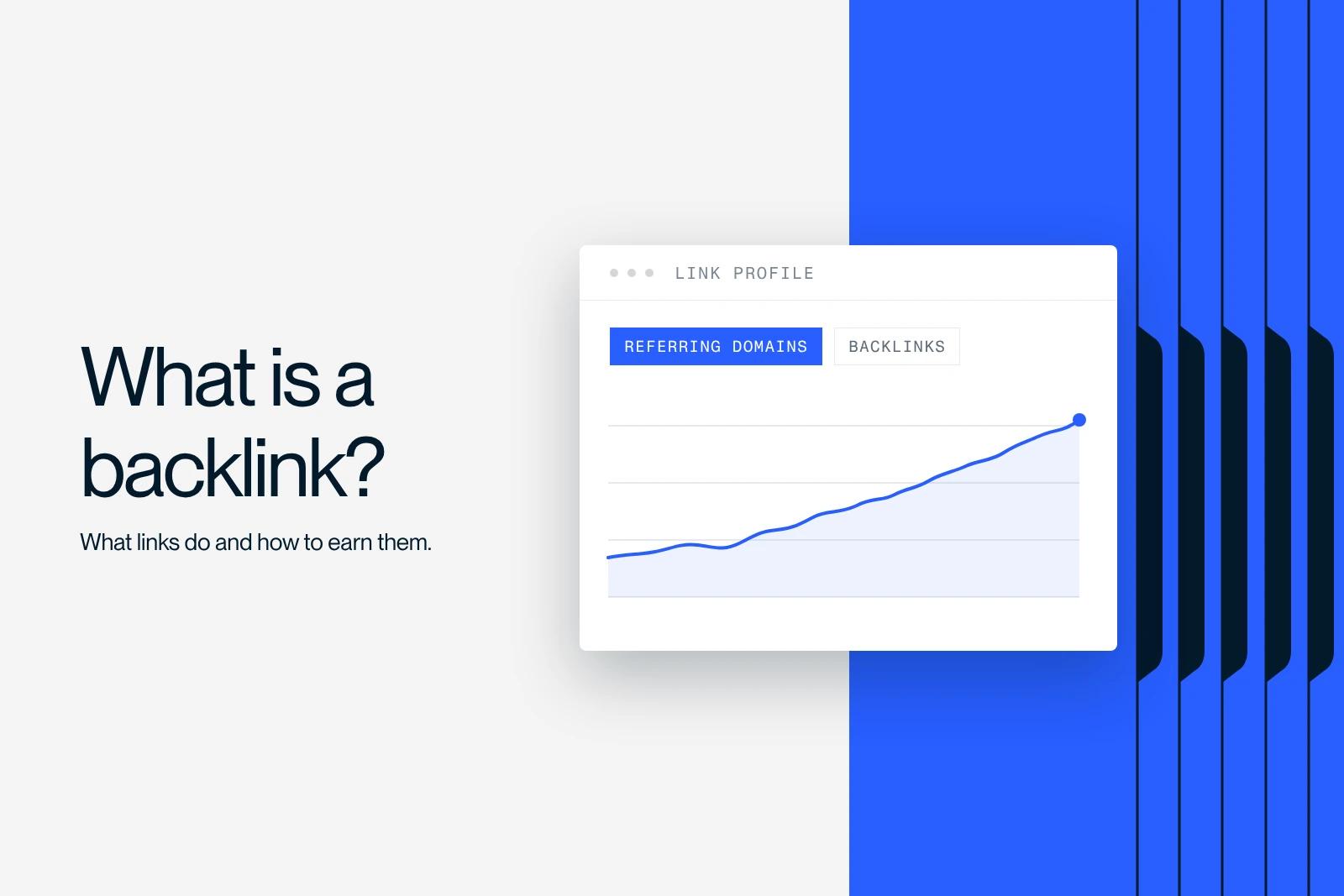Synqro thumbnail: rising referring domains curve in a backlink tracking tool