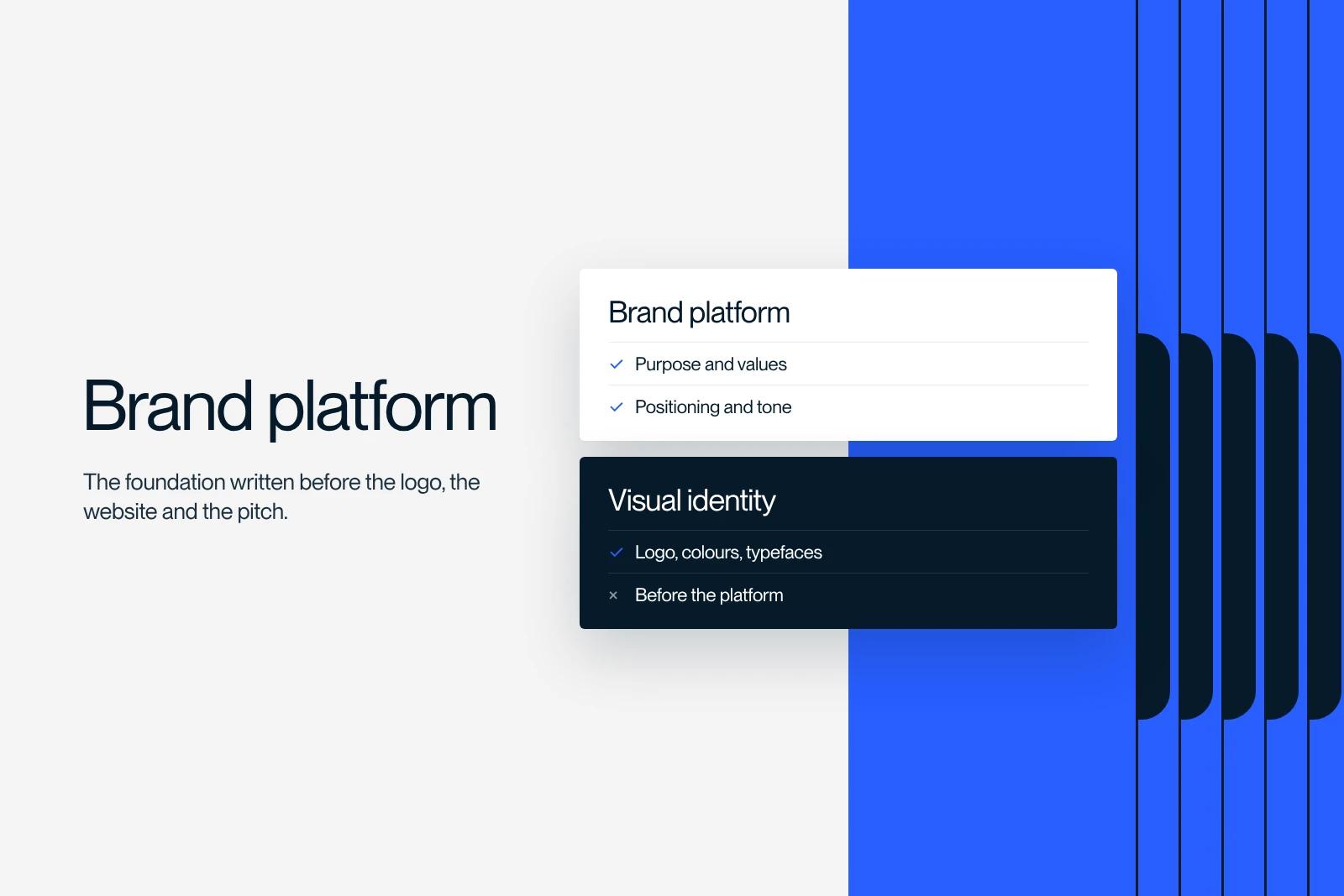 Synqro thumbnail: the brand platform, purpose and positioning, set before the visual identity