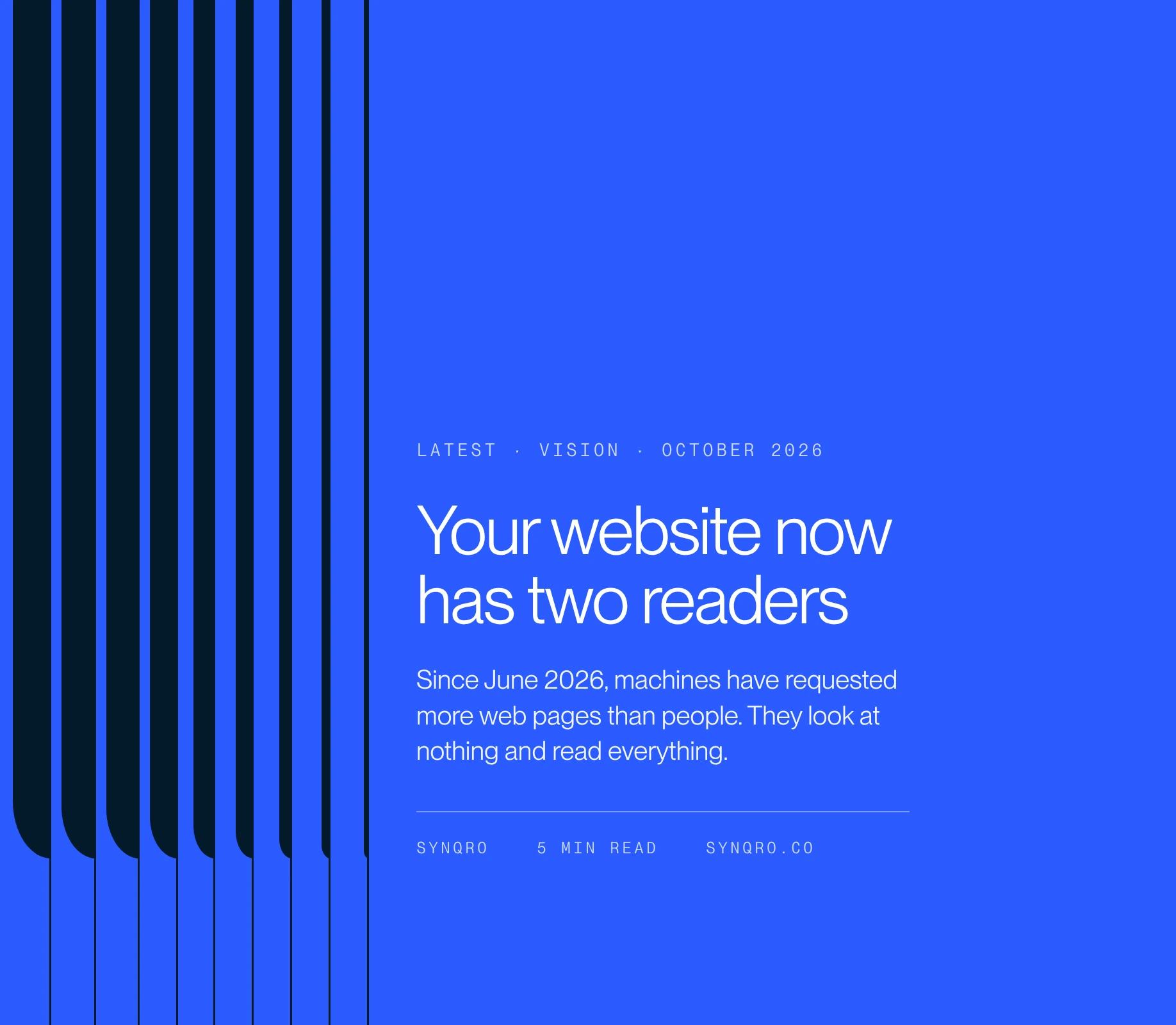 Your website now has two readers